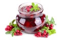 Cowberry jelly in jar