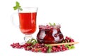 Cowberry jelly and tea Royalty Free Stock Photo