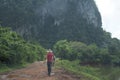 Cowboy in awesome nature green valley in Cuba