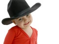 Cowboy Baby with Black Hat Royalty Free Stock Photo