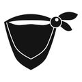 Cowboy bandana icon, simple style