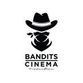 Cowboy bandit western logo icon design