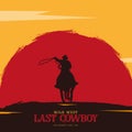 Cowboy banner. Wild West and Rodeo with horse. Texas. Vector illustration.