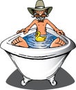 Cowboy Bath Royalty Free Stock Photo