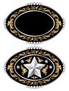 Cowboy belt buckle design I vector