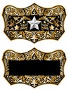 Cowboy belt buckle design III vector