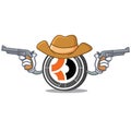 Cowboy Bitcoin Dark character cartoon