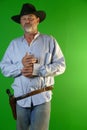 Cowboy with hat Colt Royalty Free Stock Photo