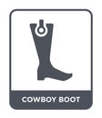cowboy boot icon in trendy design style. cowboy boot icon isolated on white background. cowboy boot vector icon simple and modern Royalty Free Stock Photo