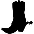 Cowboy boot icon on white background. black cowboy boot sign. flat style Royalty Free Stock Photo