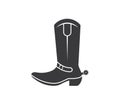 cowboy boot logo icon illustration vector design Royalty Free Stock Photo