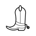 Cowboy boot shoe icon Royalty Free Stock Photo