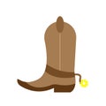 Cowboy boot shoe icon Royalty Free Stock Photo