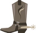 Cowboy Boot Vector Royalty Free Stock Photo