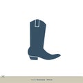 Cowboy Boot vector Logo Template Illustration Design Royalty Free Stock Photo