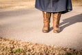 Cowboy Boots and Denim Skirt