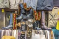 cowboy boots and equipment in a shop in Mendoza, Argentina. Boots and clothes are in typical argentina cowboy style