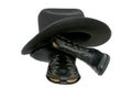 Cowboy Boots & Hat Royalty Free Stock Photo