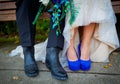 Cowboy boots and heels Royalty Free Stock Photo