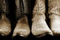 Cowboy Boots in High Contrast Light Royalty Free Stock Photo