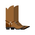 Cowboy Boots isolated. western accessory. Wild west shoes. vector illustration Royalty Free Stock Photo