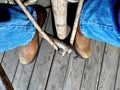 Cowboy boots and jeans Royalty Free Stock Photo