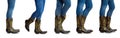 Cowboy boots jeans Royalty Free Stock Photo