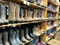 Cowboy boots in Nashville store