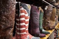 Cowboy boots: stars and stripes flag Royalty Free Stock Photo