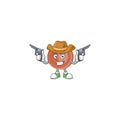 Cowboy bronze coin cartoon character for collection.