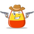 Cowboy candy corn character cartoon