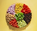 Cowboy caviar ingredients on the wooden board Royalty Free Stock Photo