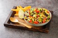 Cowboy caviar or Texas salad is made with beans, corn, bell peppers, and tomato in chili lime vinaigrette for a delicious party Royalty Free Stock Photo