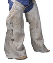 Cowboy in Chaps and Boots Royalty Free Stock Photo
