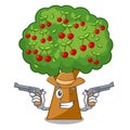 Cowboy cherry tree in the cartoon shape