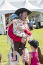 Cowboy with children