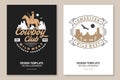 Cowboy club poster, flyer. Ranch rodeo. Vector. Concept for shirt, logo, print, stamp, tee with cowboy and shotgun