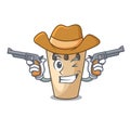 Cowboy conga character cartoon style