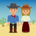 Cowboy and cowgirl.