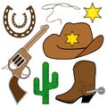 Cowboy design elements Royalty Free Stock Photo