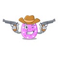 Cowboy easter egg cartoon clipping on path Royalty Free Stock Photo