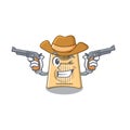 Cowboy egg slicer isolated in the cartoon Royalty Free Stock Photo