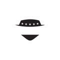 Cowboy emblem logo design vector template