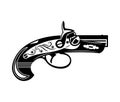 Rifle Cowboy Emblem Composition