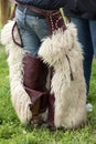 Cowboy furry chaps closeup in Ecuador