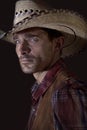 Cowboy Glance Royalty Free Stock Photo