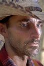 Cowboy Glance Royalty Free Stock Photo