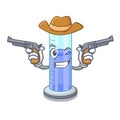 Cowboy graduated cylinder with on mascot liquid