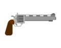 Cowboy gun isolated. Wild West gunfighter weapon. Western handgun