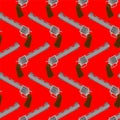 Cowboy gun pattern seamless. Wild West gunfighter weapon background. Western handgun ornament